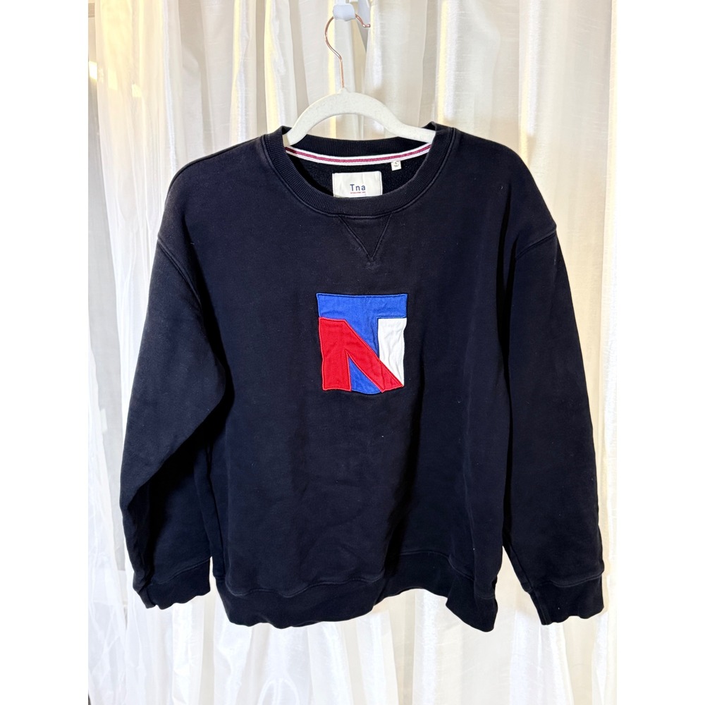 Tna Aritzia Sweatshirt Womens L Black Excellent Logo vintage Crewneck Pullover